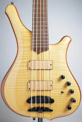 MAYONES Comodous 5st Flame Maple Top Used Electric Bass - Image 1 of 4