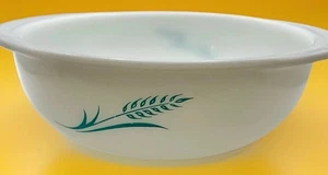 Vintage blau Weizen Pyrex #023 Schüssel weiß 1,5 Quart Auflaufform Ofengeschirr GUC - Bild 1 von 24
