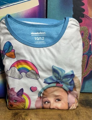 Conjunto de pijama de flanela Nickelodeon - Jojo Siwa Girls 2 peças - Azul claro - 10/12 - Imagem 1 de 3