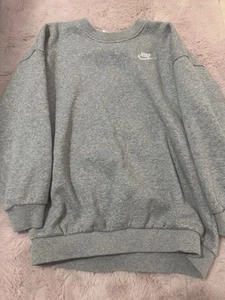 Kids Gray Nike Pullover Fleece Size M - Picture 1 of 2