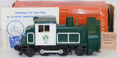 CLEAN Lionel #58 Great Northern Rotary Snow Plow Vulvcan Switcher 1959-61 BOXED - Image 1 of 4