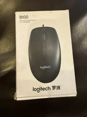 Logitech B100 Corded USB Mouse for Computers and Laptops, Ambidextrous, Black - Image 1 of 2