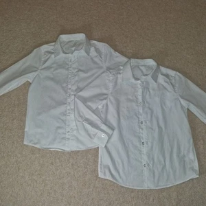 2x F&F 6-7 Yrs Girls Blouse Shirt Long Sleeve Kids School Uniform - Picture 1 of 4