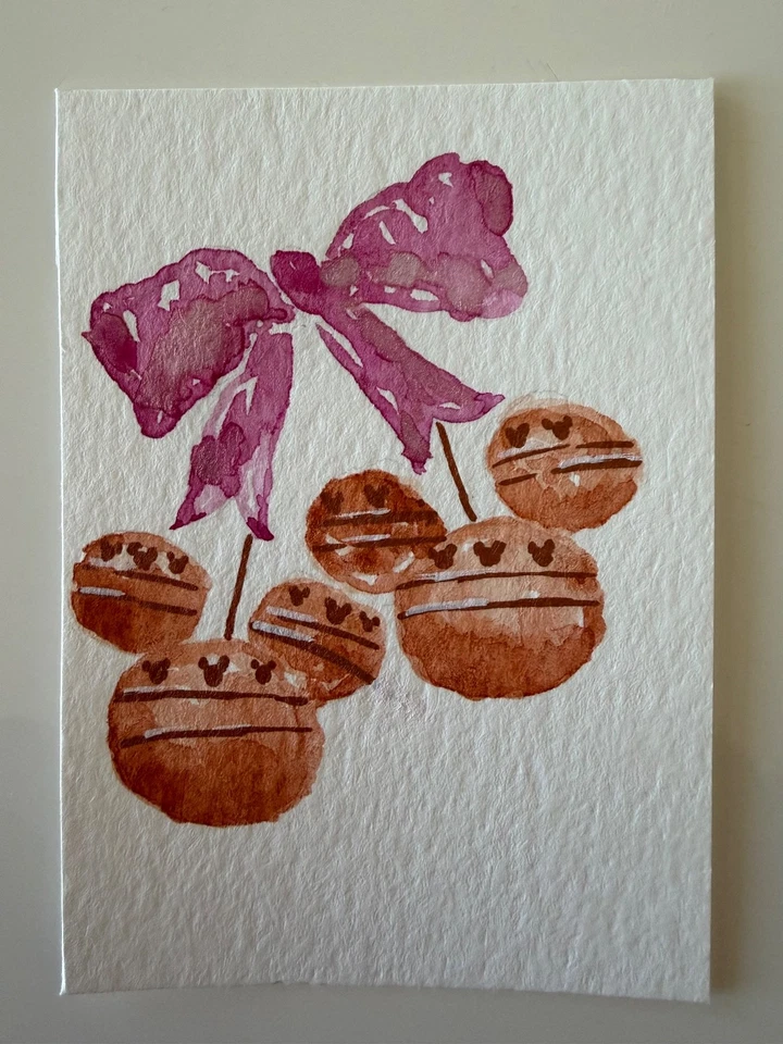 ACEO Original Artwork - Watercolor, acrylic, gingerbread, mixed media mini - Image 1 of 1