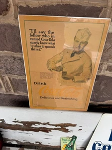 Vintage Coca Cola Ad 1923 Large Format 5 Cent RARE - Picture 1 of 7