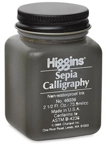Tinta de caligrafía Higgins Sepia 2,5 oz - Imagen 1 de 1