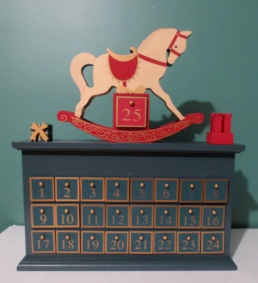 POTTERY BARN -New Chris Loves Julia 3D ROCKING HORSE Advent Calendar - 18" High - Image 1 of 4