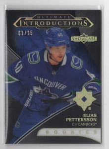 2018-19 UD Ultimate ELIAS PETTERSSON /25 Rookie Introductions Onyx Black RC RARE - Picture 1 of 2