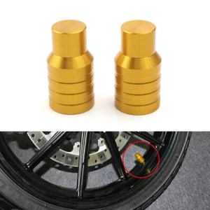 Universal Wheel Air Tire Valve Stem Yellow Caps Covers for Motorcycle Car Trucks - Picture 1 of 6