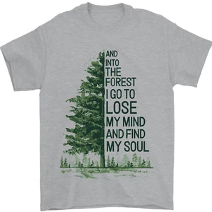 Into the Forest Outdoors Trekking Hiking Mens T-Shirt 100% Cotton - Picture 1 of 12