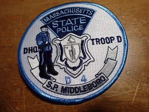 MASSACHUSETTS STATE POLICE SP  MIDDLEBORO D- 4  TROOP D  HEADQUARTERS   PATCH - Picture 1 of 2