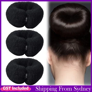 3PCS Hair Donut Foam Sponge Styling Hair Ring Bun Maker Former French Twist Tool - Picture 1 of 9