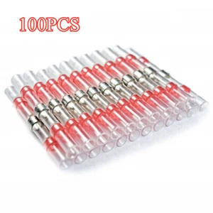 100 Stk 0.5-1mm² Rot Lötverbinder Stoßverbinder Schrumpfverbinder Kabelverbinder - Bild 1 von 7
