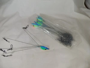 10 pcs 5 wire 3/4oz umbrella rigs blue /green - Picture 1 of 1