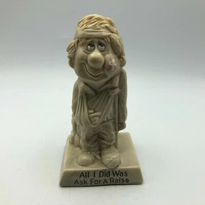 1970 Vtg ALL I DID WAS ASK FOR A RAISE Figurine Berrie Man Crutch Arm Sling S51 - Picture 1 of 11