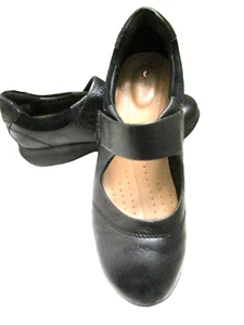SANDALIAS CÓMODAS MOCASINES PLANOS CLARKS CUERO NEGRO MARY JANES TALLA: 6,5M/37 - Imagen 1 de 15