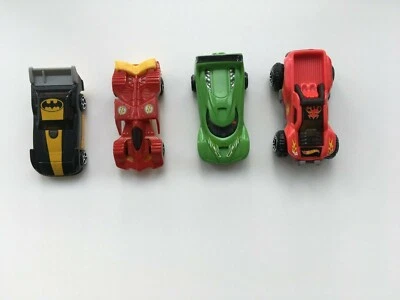 Lote de 4 McDonalds Happy Meal Hot Wheels Coche de Juguete Superhéroes Batman The Flash Foto 1 de 4