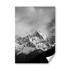 A4 - BW - Nepal Mt Machapuchare Mountain Poster 21X29.7cm280gsm #41576