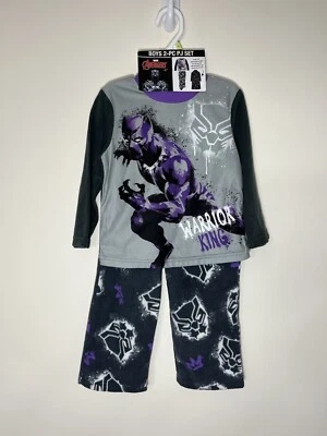 NEW Disney Marvel Avengers Black Panther Pajama Set Youth Size 4 Boys Girls PJs - Image 1 of 4