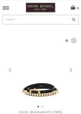 Pulsera Henri Bendel Centenario Rayas Doble Envoltura Nueva con Etiquetas Foto 1 de 4