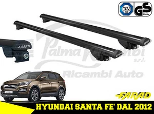 IRON120+BM03 BARRE PORTATUTTO FARAD NERE HYUNDAI SANTA FE' DAL 2012 - Imagen 1 de 7