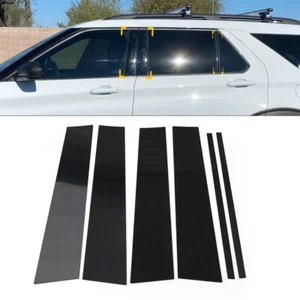 Pillar Posts Set Door Window Cover Trim Kit For Ford Explorer 2020-2023 6pcs - Foto 1 di 10