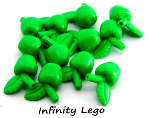 12 LEGO Bright Green Apple with Leaf Food Fruit Plant (2664 33051) - 12 Pieces - Picture 1 of 3