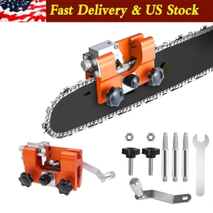 Chainsaw Chain Sharpening Jig Portable Hand Crank Sharpener Tool 1 Set New - Picture 1 of 10