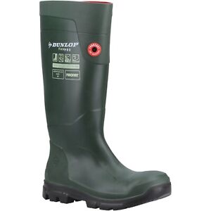Dunlop Protective Footwear FieldPro Full Safety Safety Wellingtons Slip Green