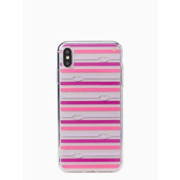 Funda Kate Spade New York Labios con Rayas iPhone XS/X Foto 1 de 1