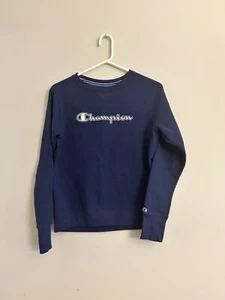 Champion Sudadera Cuello Redondo Suéter Para Mujer Talla S Azul Oscuro - Imagen 1 de 3