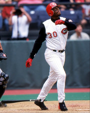 2000 KEN GRIFFEY JR. Cincinnati Reds BASEBALL ACTION Glossy Photo 8x10 PICTURE!