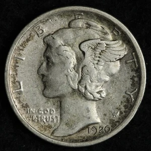 1920-S Mercury Silver Dime AU E244 GEM - Picture 1 of 2