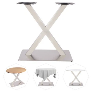 X Gambe Tavolo Acciaio Inox Bruciato ��Modello Pattini Tavolo Struttura Tavolo - Foto 1 di 7