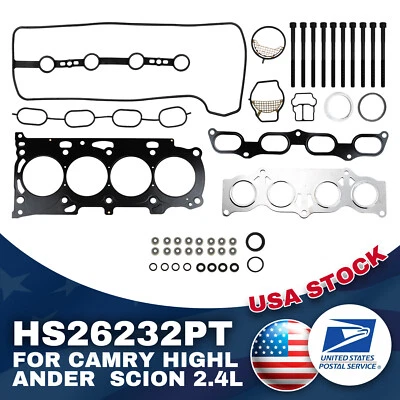 Cylinder Full Gasket Set 2004-2006 Fit for Toyota Highlander RAV4 Camry 2.4L L4 - Image 1 of 4