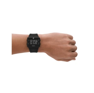 Skechers Casual Digital Watch Men Black Rubber Chron Light Month Date Quartz - Picture 1 of 5