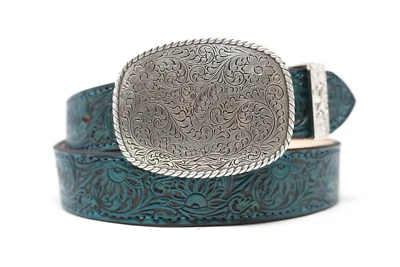 Sunflower Belt, (1.5’’)Hand Painted Belt with Removable Western Sunflower Buckle - Image 1 of 4