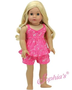 Floral Lace Trimmed Pajamas Fits American Girl Dolls & Other 18" Dolls - Picture 1 of 1