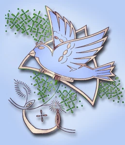 1930s Vintage Alice Brooks Embroidery Transfer 5778 Uncut Cutwork Bird Motifs - Picture 1 of 3