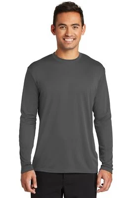 Port & Company Mens Dri-Fit Long Sleeve Workout UPF50 Protection T-Shirt PC380LS - Image 1 of 3