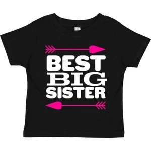 Inktastic Best Big Sister Toddler T-Shirt Children Sibling New Expecting Little - Picture 1 of 7