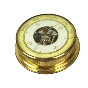 Vintage Broadway Brass Barometer West Germany Weather Instrument Wall Hanging - Picture 1 of 12