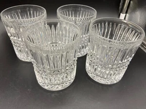 4 Fostoria Aspen Double Old Fashioned 4" Thick Heavy Whiskey Glasses - Picture 1 of 2