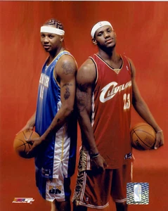 Foto a color con licencia de Carmelo Anthony & Lebron James 8x10 de la NBA Future HOFrs B - Imagen 1 de 1