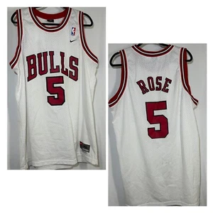 NBA NIKE JALEN ROSE CHICAGO BULLS JERSEY MEN'S White/Red Size XL - Picture 1 of 7