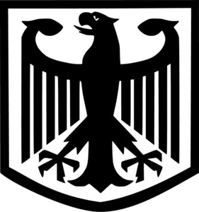 22 Zoll hoch x 20 Zoll breit Deutscher Adler Wappen Vinyl Aufkleber Abziehbild Deutschland Flagge Farbe wählbar - Bild 1 von 16
