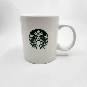 2016 Starbucks Classic White Mug Coffee Cup Green Mermaid Logo 12 Oz Pre-owned - Picture 1 of 7
