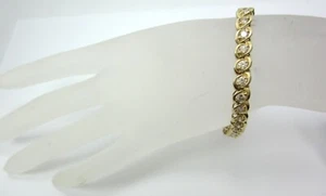 ESTATE 14K YG VINTAGE ROUND CHAMPAGNE DIAMOND TENNIS BRACELET 5CT APPRAISE $6741 - Picture 1 of 14