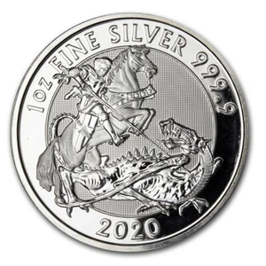 2020 Great Britain 1 oz Silver Valiant BU - Picture 1 of 2