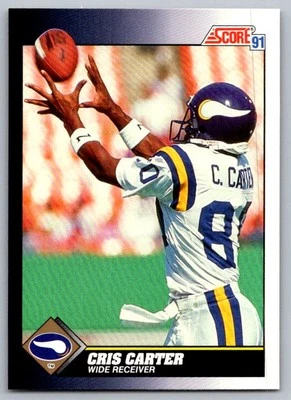 1991 Score Cris Carter Minnesota Vikings #487 - Image 1 of 2